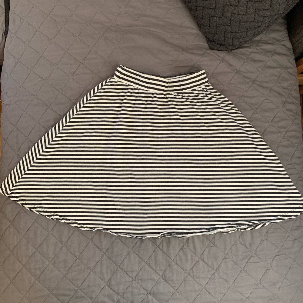 Short Striped Waist Skirt